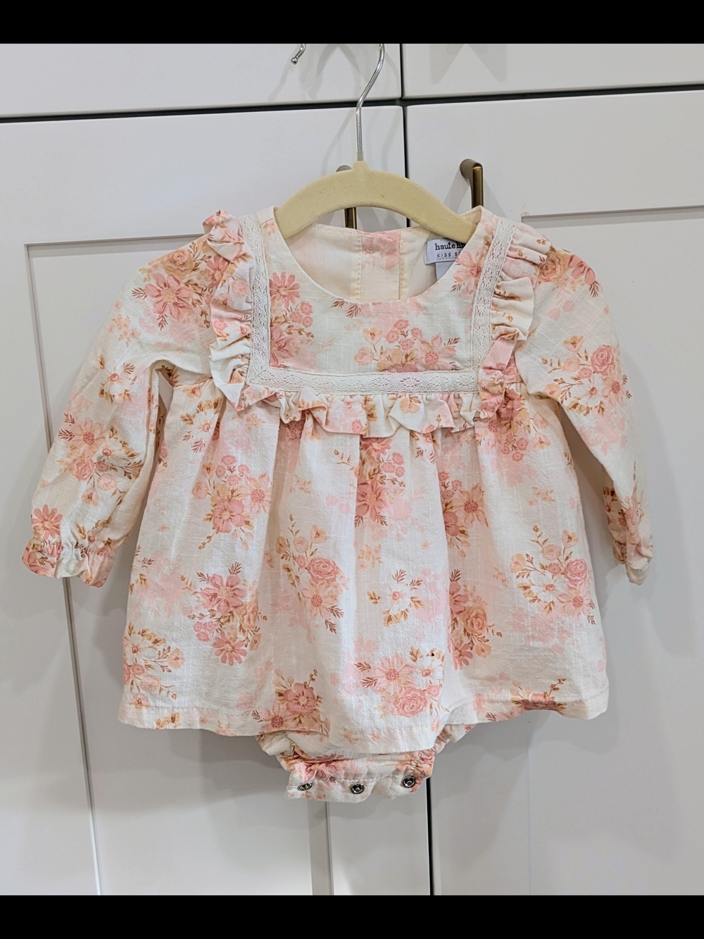 Haute Hippie Infant Pink Floral Ruffle Dress